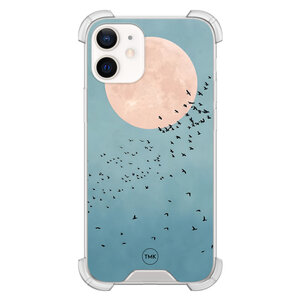 Casevibes iPhone 12 mini shockproof hoesje - Moon birds
