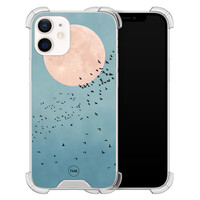 TMK iPhone 12 mini shockproof hoesje - Moon birds