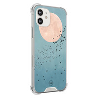 TMK iPhone 12 mini shockproof hoesje - Moon birds