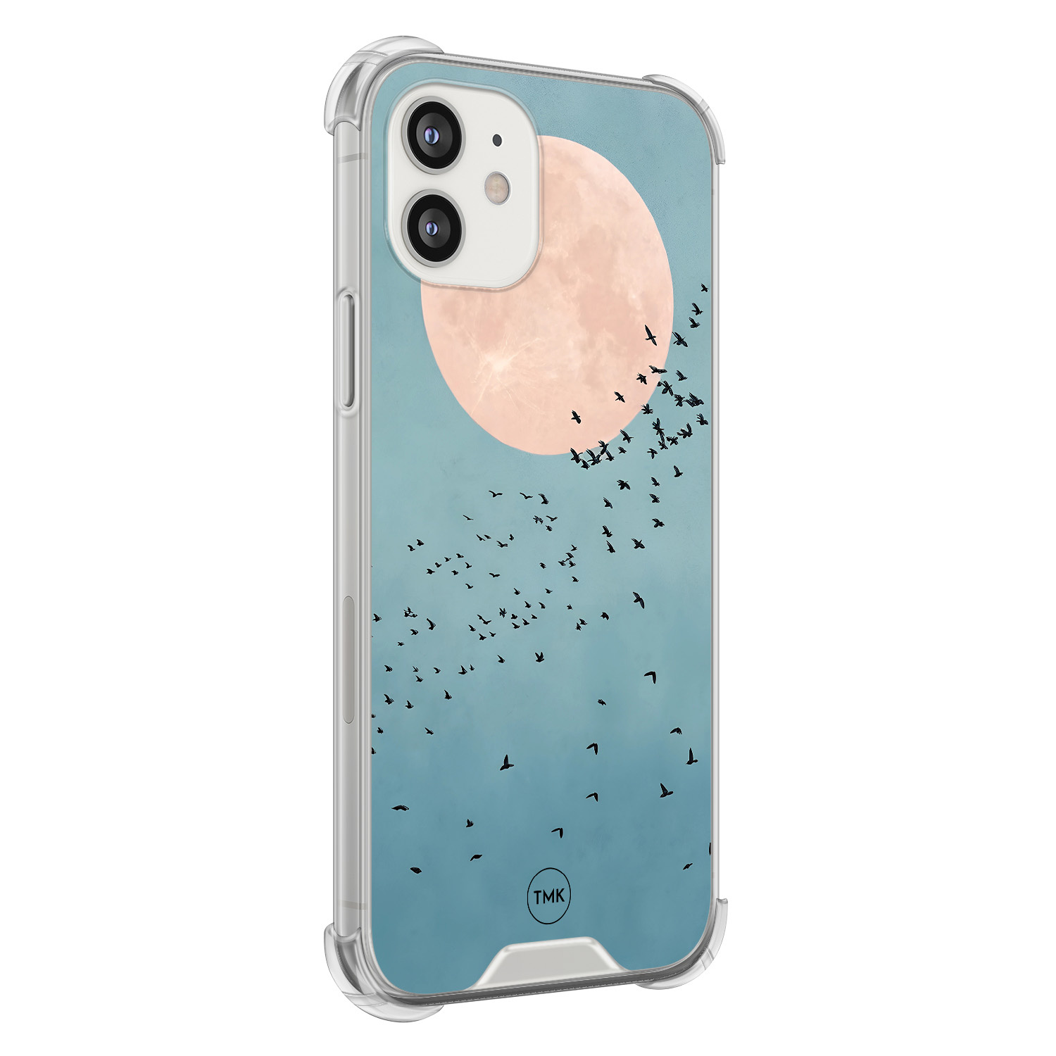 TMK iPhone 12 mini shockproof hoesje - Moon birds