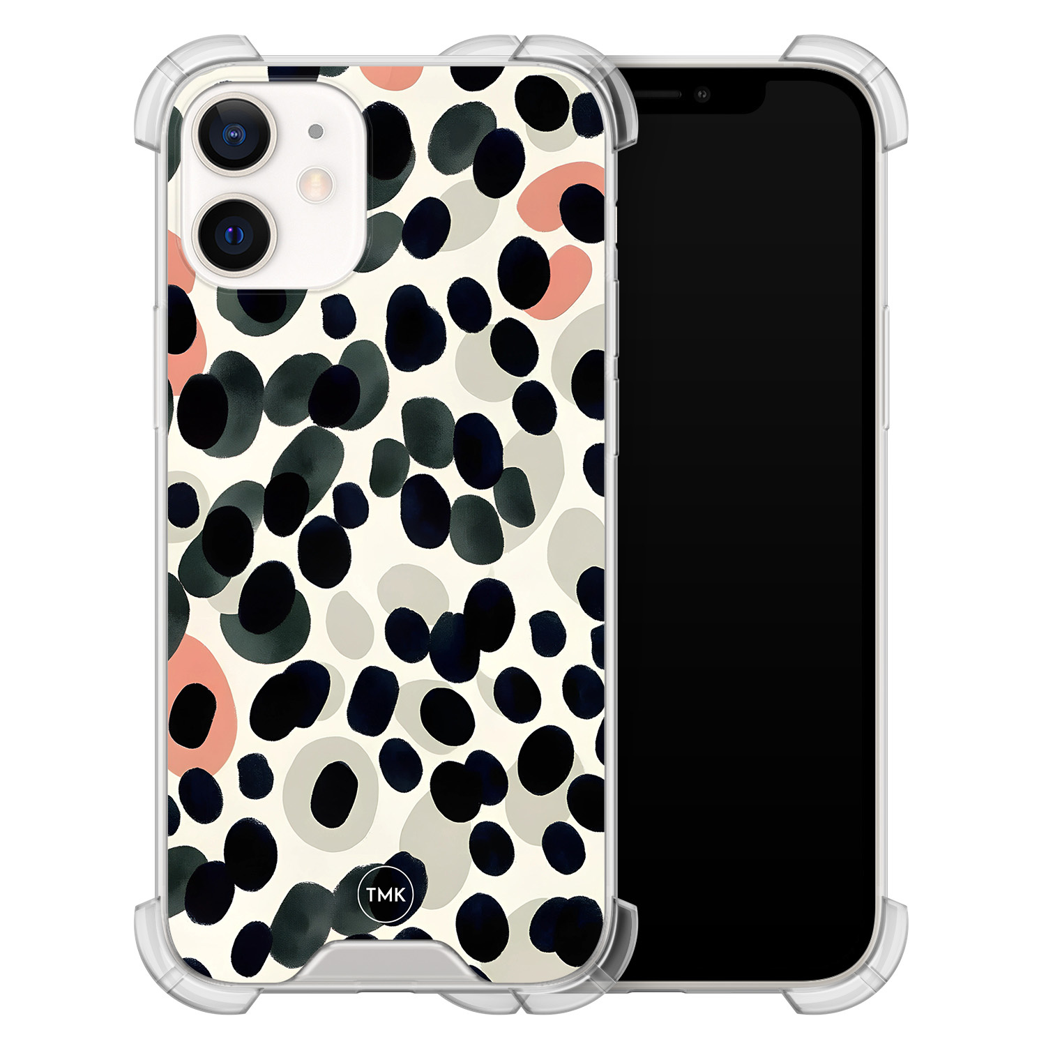 TMK iPhone 12 mini shockproof hoesje - Modern dots