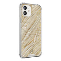 TMK iPhone 12 mini shockproof hoesje - Golden marble