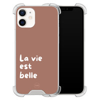TMK iPhone 12 mini shockproof hoesje - La vie est belle
