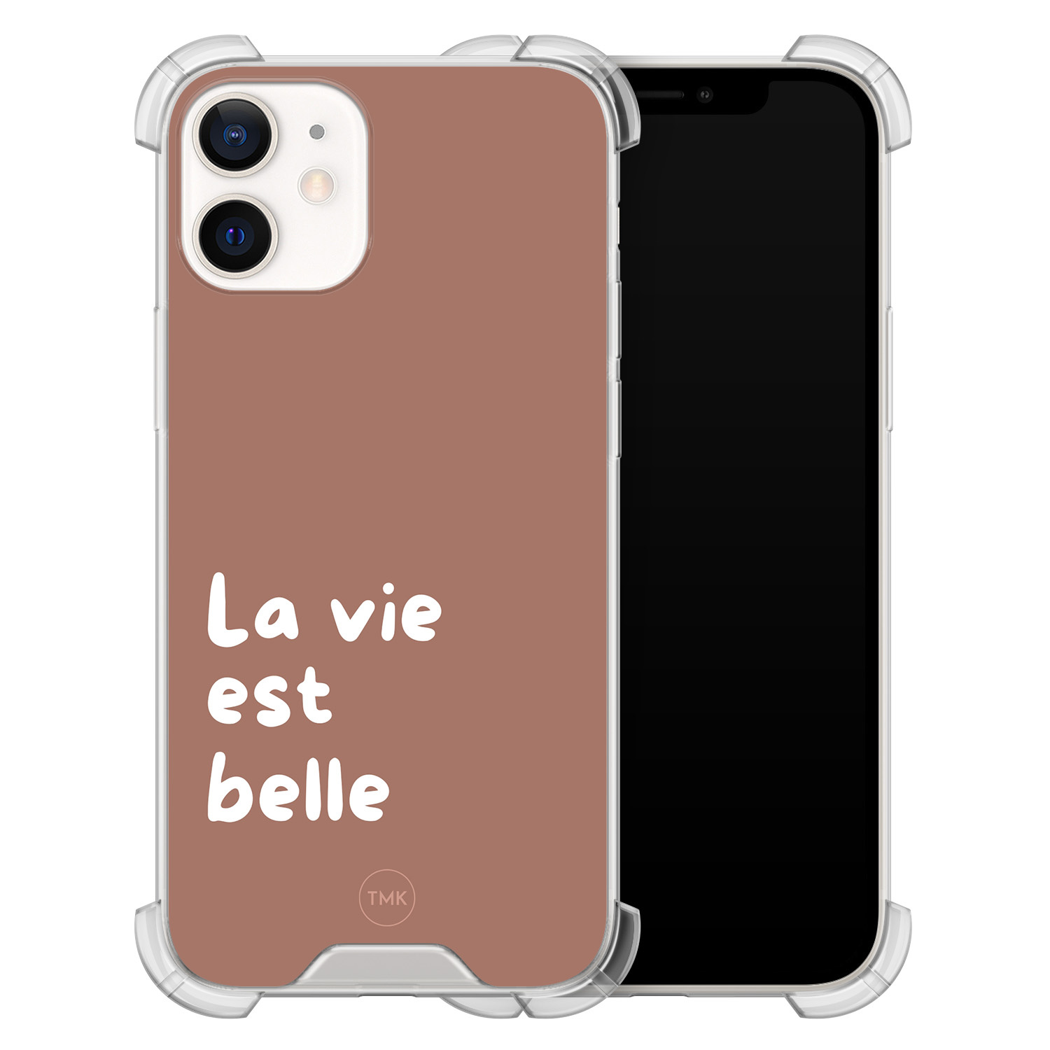 TMK iPhone 12 mini shockproof hoesje - La vie est belle