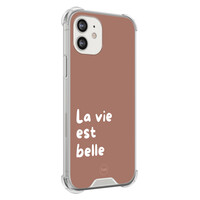 TMK iPhone 12 mini shockproof hoesje - La vie est belle