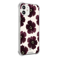 TMK iPhone 12 mini shockproof hoesje - Burgundy flowers