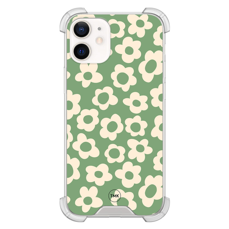 Casevibes iPhone 12 mini shockproof hoesje - Retro cute flowers