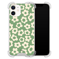 TMK iPhone 12 mini shockproof hoesje - Retro cute flowers