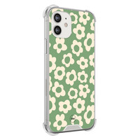 TMK iPhone 12 mini shockproof hoesje - Retro cute flowers