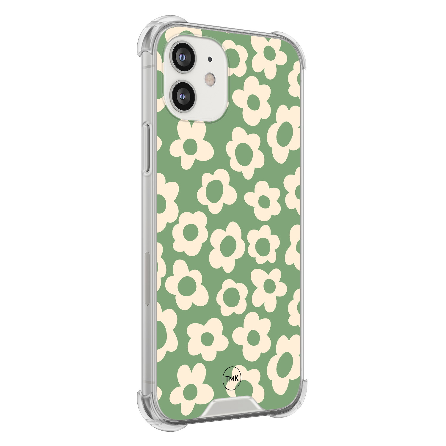 TMK iPhone 12 mini shockproof hoesje - Retro cute flowers