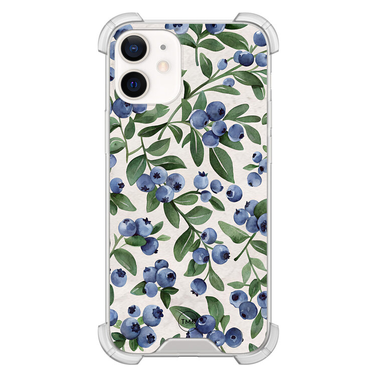 TMK iPhone 12 mini shockproof hoesje - Blueberries