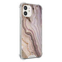 TMK iPhone 12 mini shockproof hoesje - Blush marble