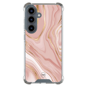 Casevibes Samsung Galaxy S25 shockproof hoesje - Rose marble