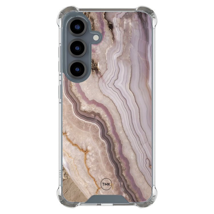 Casevibes Samsung Galaxy S25 shockproof hoesje - Blush marble