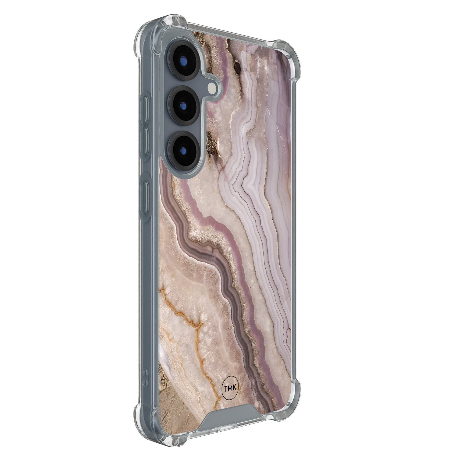 TMK Samsung Galaxy S25 shockproof hoesje - Blush marble