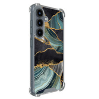 TMK Samsung Galaxy S25 shockproof hoesje - Marble jade stone