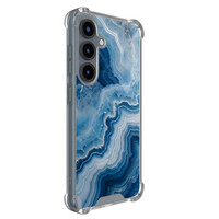 TMK Samsung Galaxy S25 shockproof hoesje - Skystone marble
