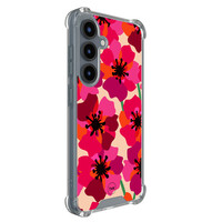 TMK Samsung Galaxy S25 shockproof hoesje - Pink floral bliss
