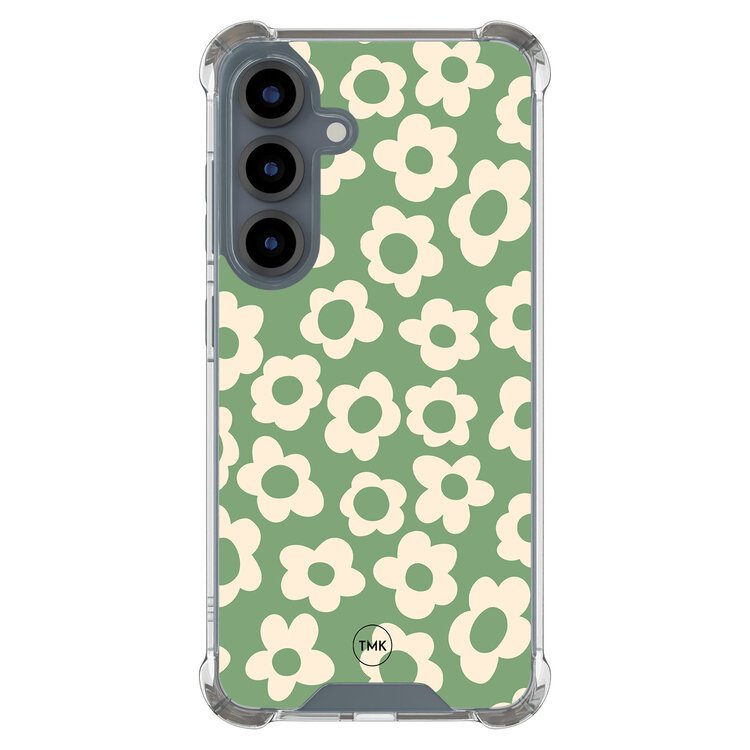 Casevibes Samsung Galaxy S25 shockproof hoesje - Retro cute flowers
