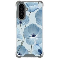 TMK Samsung Galaxy A57 shockproof hoesje - Blauw bloemenveld