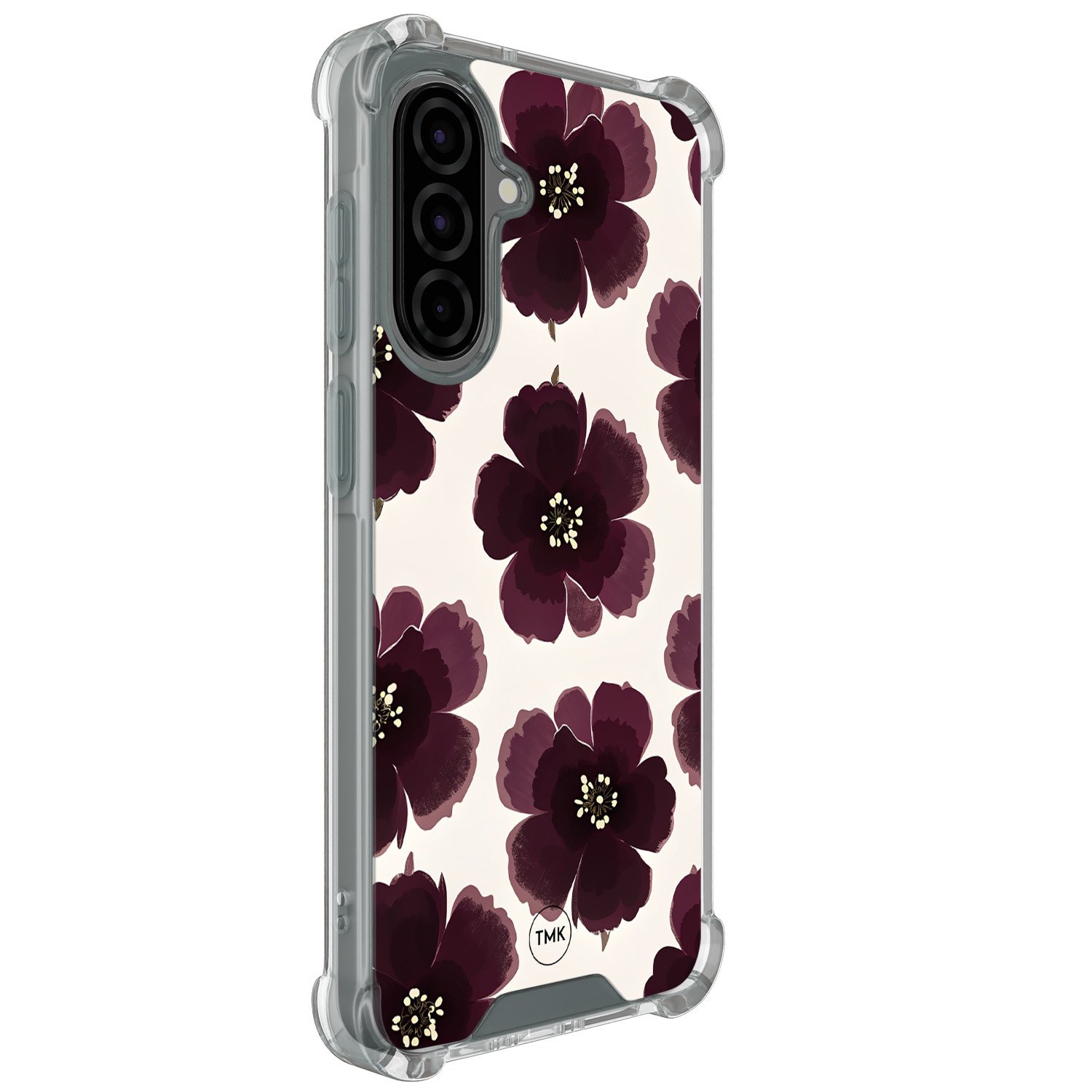 TMK Samsung Galaxy A57 shockproof hoesje - Burgundy flowers