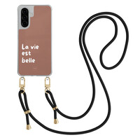 TMK Samsung Galaxy A57 hoesje met zwart koord - La vie est belle