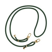 TMK Samsung Galaxy A57 hoesje met groen koord - Khaki golden flowers