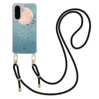 TMK Samsung Galaxy A57 hoesje met zwart koord - Moon birds