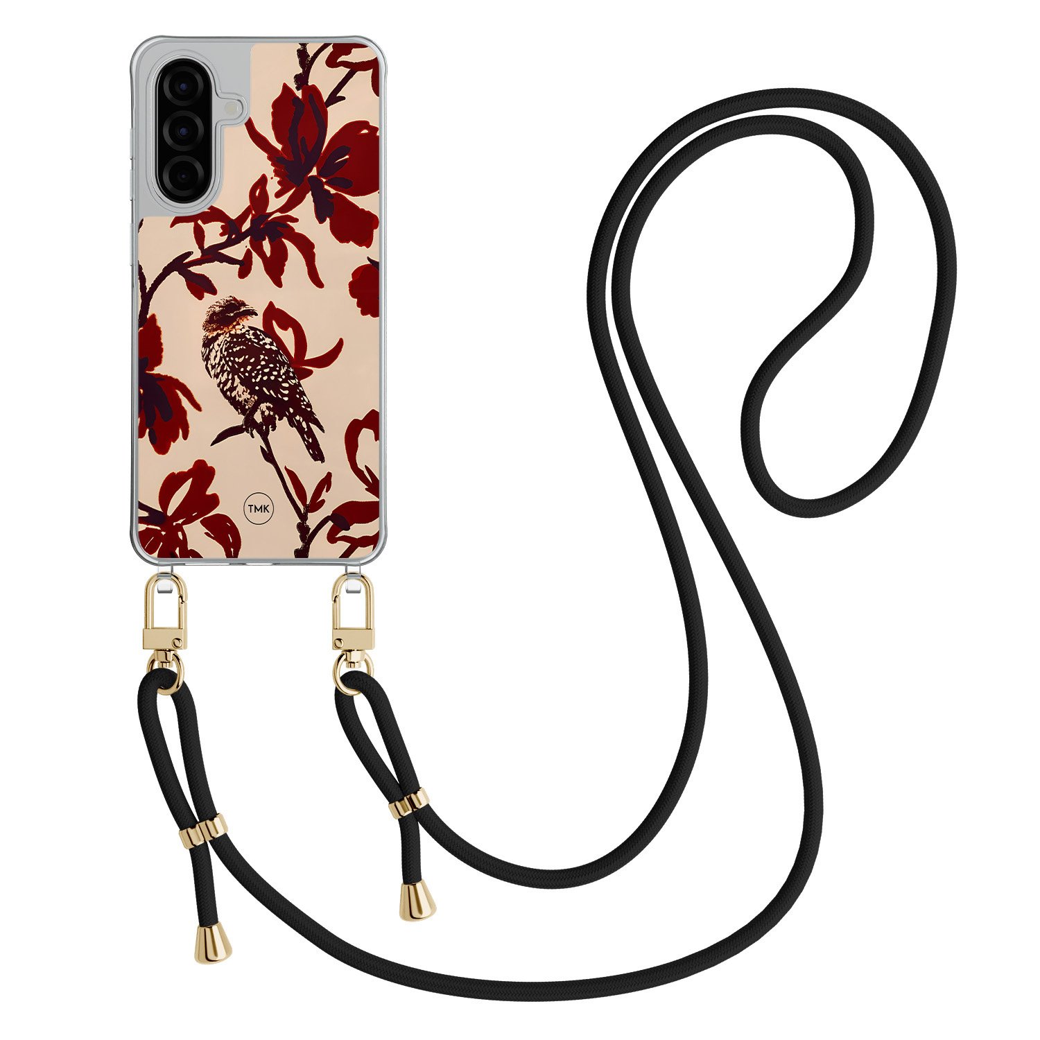 TMK Samsung Galaxy A57 hoesje met zwart koord - Bloemenpracht