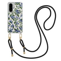 TMK Samsung Galaxy A57 hoesje met zwart koord - Blueberries