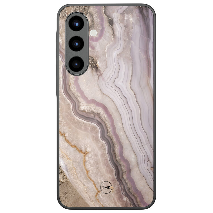TMK Samsung Galaxy A57 glazen hardcase - Blush marble