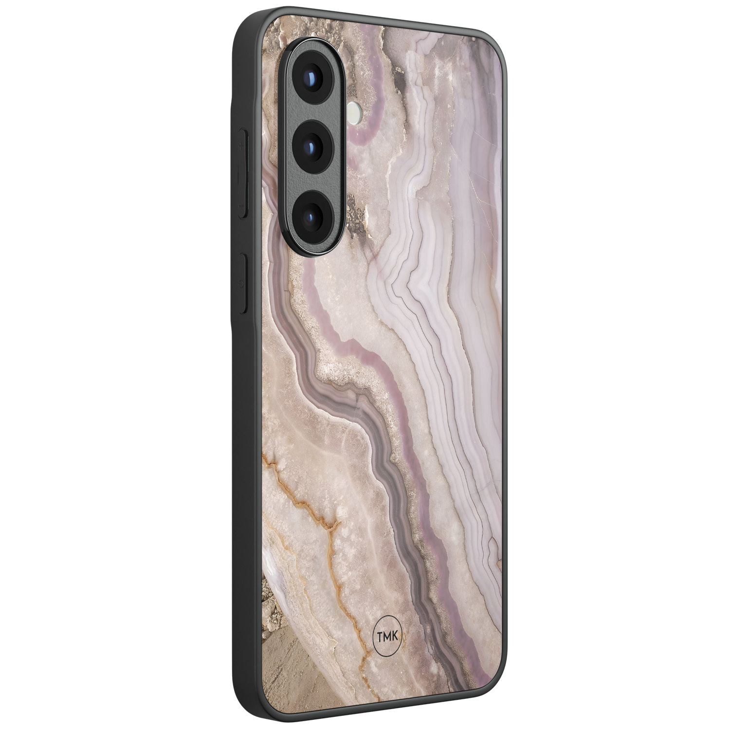 TMK Samsung Galaxy A57 glazen hardcase - Blush marble
