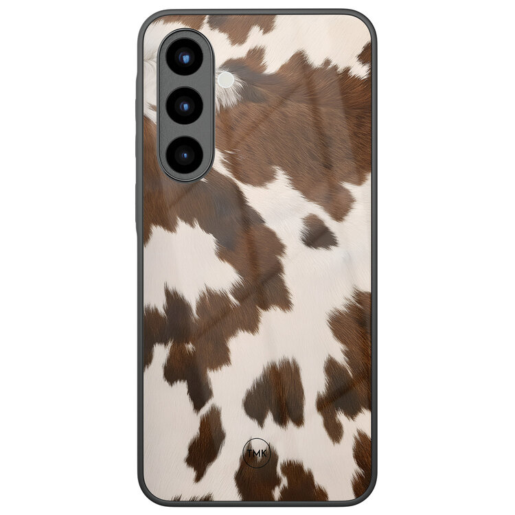Casevibes Samsung Galaxy A57 glazen hardcase - Cow vibe