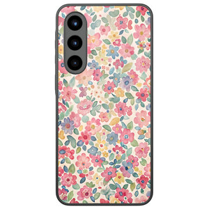 TMK Samsung Galaxy A57 glazen hardcase - Pastel garden