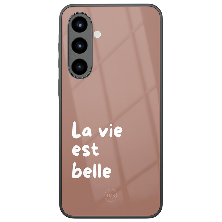 Casevibes Samsung Galaxy A57 glazen hardcase - La vie est belle