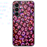 TMK Samsung Galaxy A57 glazen hardcase - Luipaard neon