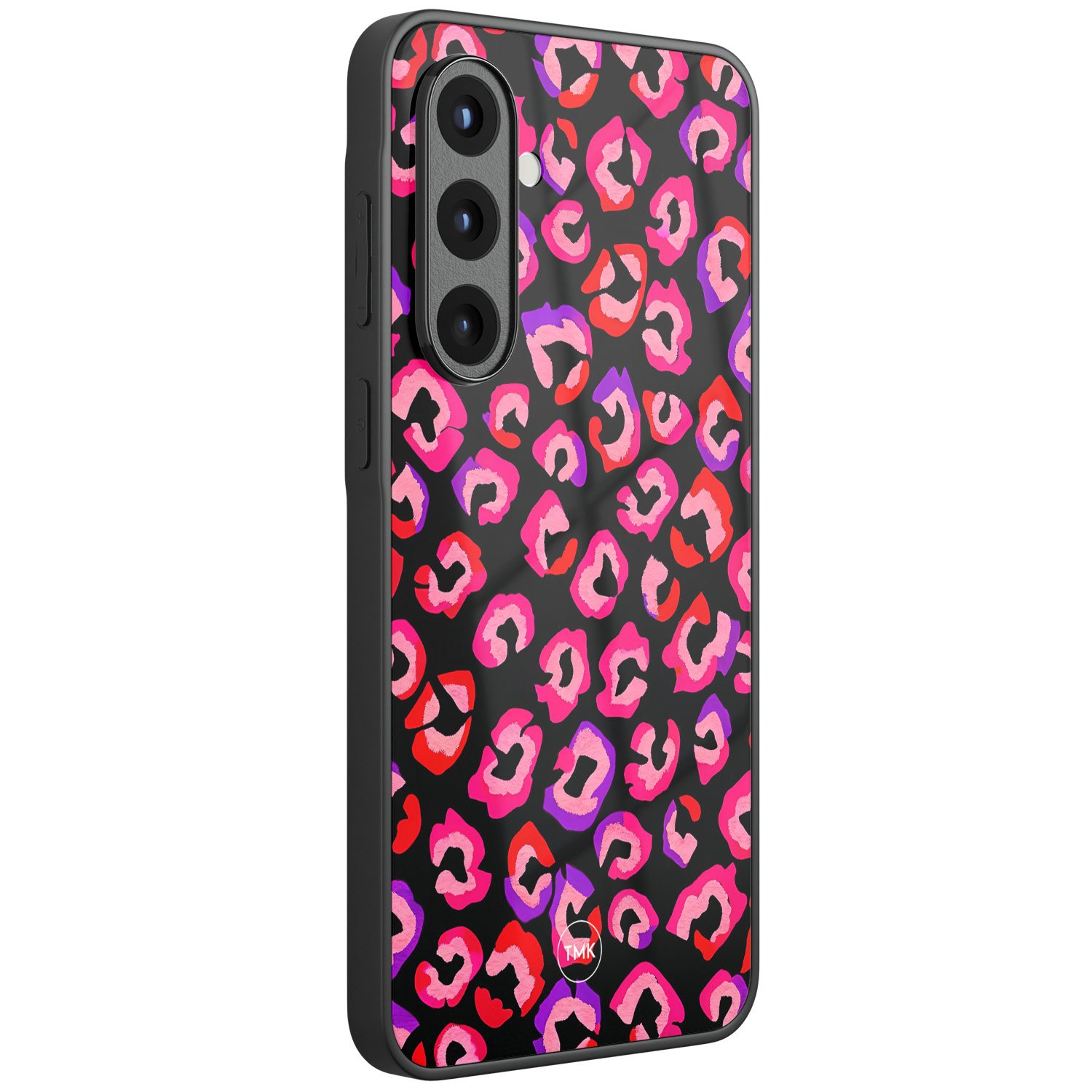 TMK Samsung Galaxy A57 glazen hardcase - Luipaard neon