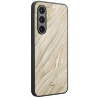 TMK Samsung Galaxy A57 glazen hardcase - Golden marble