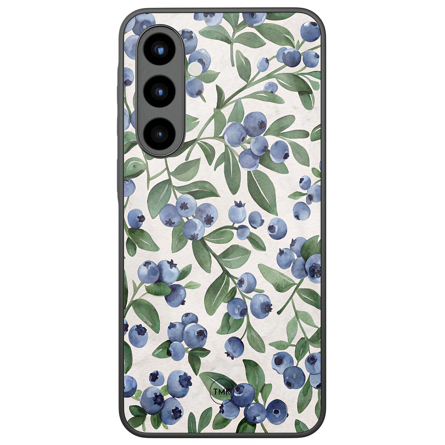 TMK Samsung Galaxy A57 glazen hardcase - Blueberries