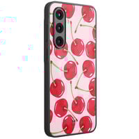 TMK Samsung Galaxy A57 glazen hardcase - Sweet cherry