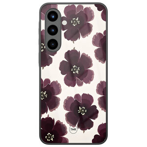 TMK Samsung Galaxy A57 glazen hardcase - Burgundy flowers