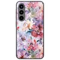 TMK Samsung Galaxy A57 glazen hardcase - Bloemen acryl