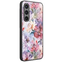 TMK Samsung Galaxy A57 glazen hardcase - Bloemen acryl