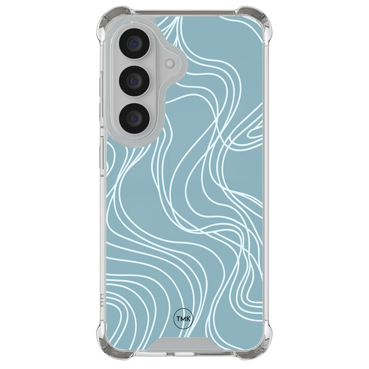 TMK Samsung Galaxy S26 shockproof hoesje - Soft blue waves