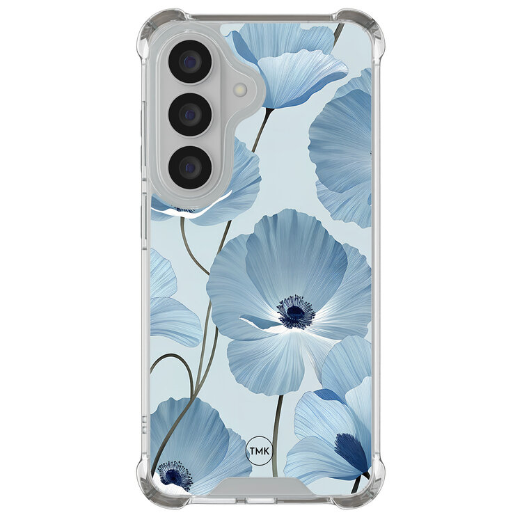 Casevibes Samsung Galaxy S26 shockproof hoesje - Blauw bloemenveld