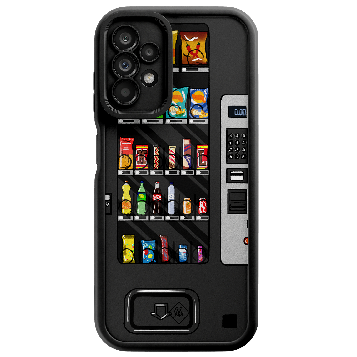 Casimoda Samsung Galaxy A23 zwarte case - Snoepautomaat