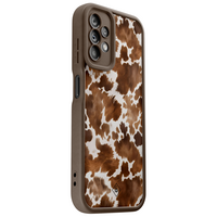 Casimoda Samsung Galaxy A23 bruine case - Koeienprint