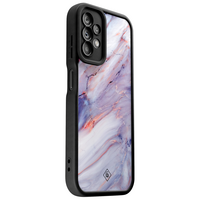 Casimoda Samsung Galaxy A23 zwarte case - Marmer paars
