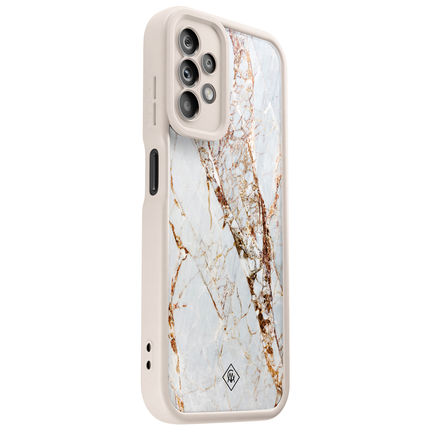 Casimoda Samsung Galaxy A23 beige case - Marmer goud