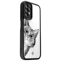 Casimoda Samsung Galaxy A23 zwarte case - Kat kiekeboe